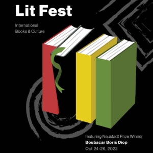 2022 Neustadt Lit Fest Poster. Design by Marissa Alvarez