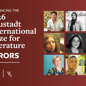 A collage of the jurors. Text reads: 2026 Neustadt International Prize for Literature